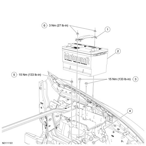 Ford Taurus Service Manual: Battery, Mounting and 